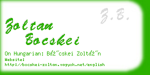 zoltan bocskei business card